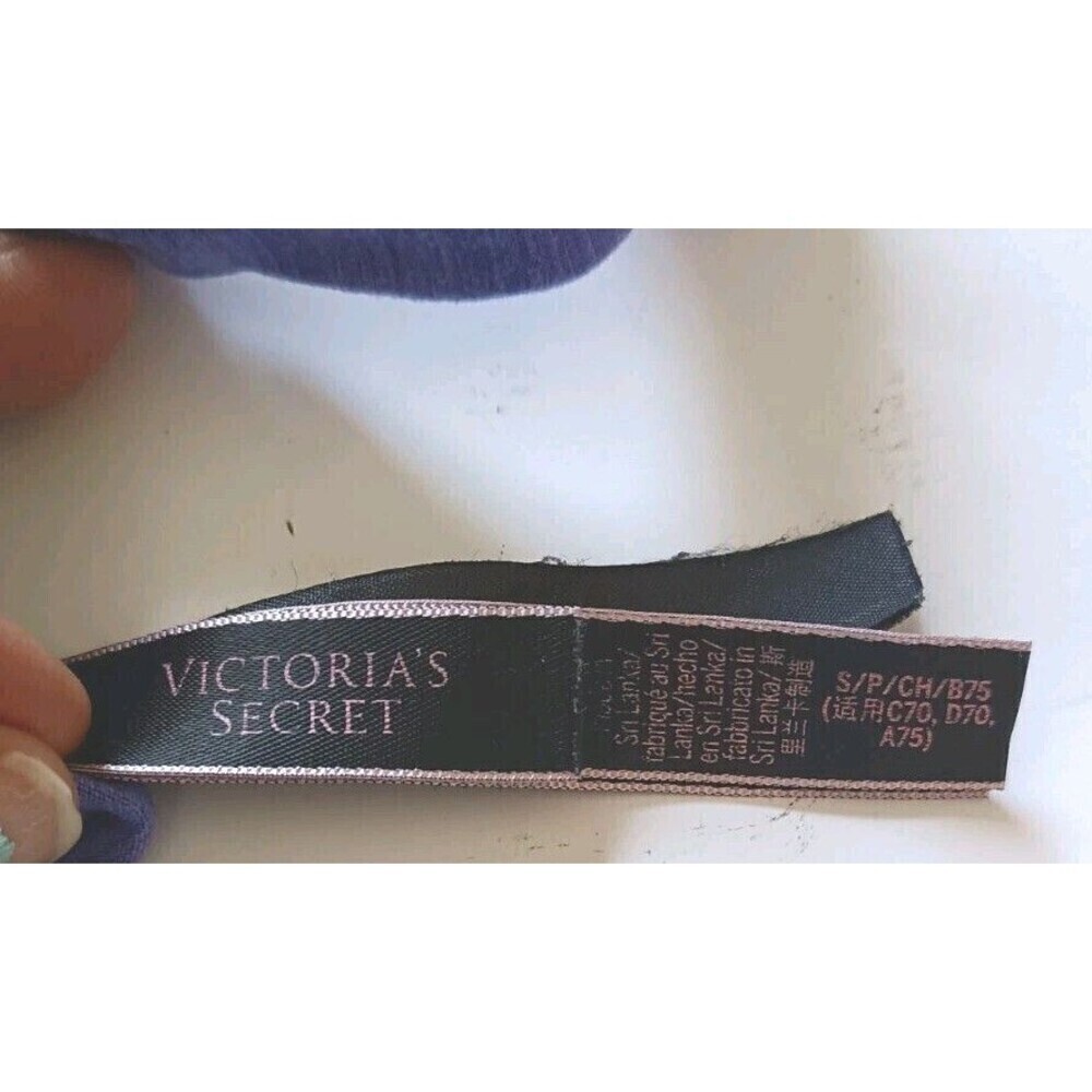 Victoria's Secret Sports Bra Size Small Purple Strappy Back Altheisure Sporty - Picture 3 of 8
